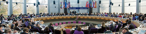 Sitzung des europäischen Gerichtshofes für Menschenrechte
